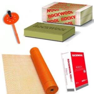 Termosistem Complet Vata Bazaltica Rockwool Frontrock Max Plus 10cm 1m2