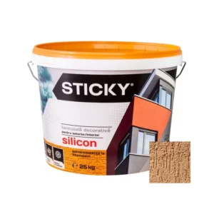 Tencuiala Decorativa cu Silicon Sticky Scoarță Copac 2mm Maroc + Amorsa Cadou