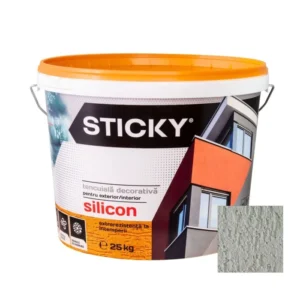 Tencuiala Decorativa cu Silicon Sticky Scoarță Copac 2mm Verde Prăfuit + Amorsa Cadou