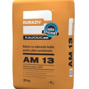 Duraziv AM 13, Adeziv semiflexibil pentru plăci porțelanate, aditivat cu Kauciuc® 25KG