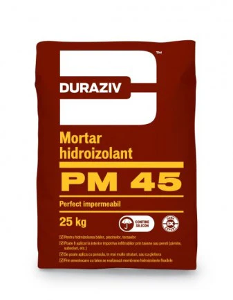 DURAZIV PM45 - Mortar hidroizolant monocomponent, aditivat cu silicon 25KG