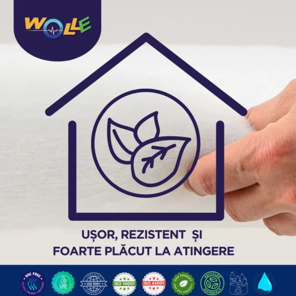Vată termoizolantă, , Wolle P800, ZERO VOC, Hidrofobă, Lambda 0,038 W/M2K pachet 11.52 mp - 5 cm - imagine 3