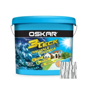 Tencuiala Decorativa Oskar 3Teck Scoarta Copac+Amorsa Cadou - Alb Grafit