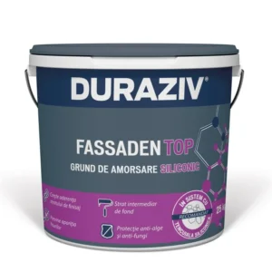 Grund siliconic Duraziv Fassaden Top pentru tencuiala decorativa, interior/exterior, alb, 25 kg