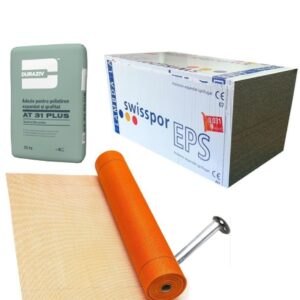 Termosistem Complet SWISSPOR GRAFITAT EPS80 10CM 1M2