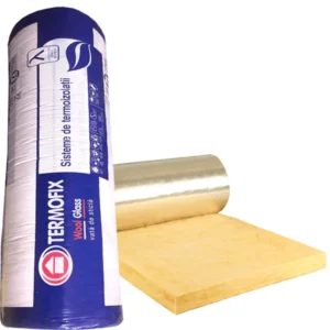 Vata minerala de sticla, Termofix cu Aluminiu , 100 x 7000 x 1200 mm, 8.4mp/rola