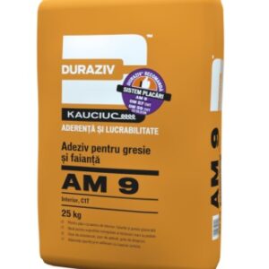 Duraziv AM 9 - Adeziv pentru gresie si faianță, interior, aditivat cu Kauciuc® 25KG