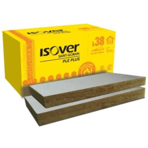 Vata minerala bazaltica, Isover PLE Plus, caserata cu aluminiu, 1000 x 600 x 100 mm 3,6mp/bax