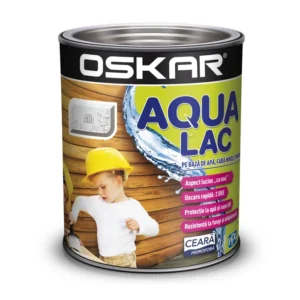 Lac pentru lemn Oskar Aqua Lac, pe baza de apa ALB 0,75L