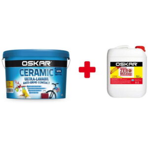 Vopsea ultralavabila interior, Oskar Ceramic satin, 15L + amorsa cadou 4L