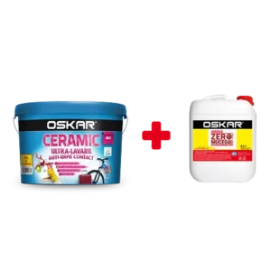 Vopsea ultralavabila interior, Oskar Ceramic Mat, 15L + amorsa cadou 4L