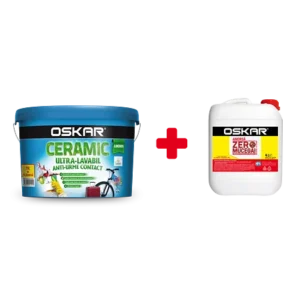 Vopsea ultralavabila interior, Oskar Ceramic Lucios, 15L + Amorsa Cadou 4L
