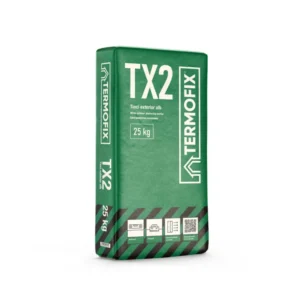Tencuiala fina pentru finisarea peretilor Termofix TX2, alb, interior/exterior, 25 kg
