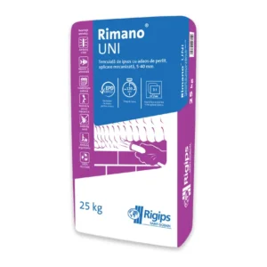 Tencuiala mecanizata Rigips Rimano Uni, pe baza de ipsos, 25 kg