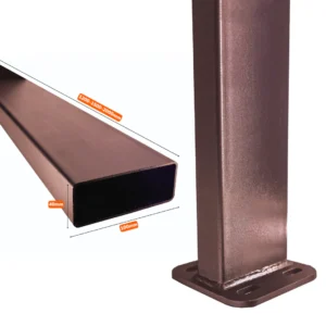 Pilon cu talpa sudata, mat Maro 100x40 RAL8017, 1,2m înălțime