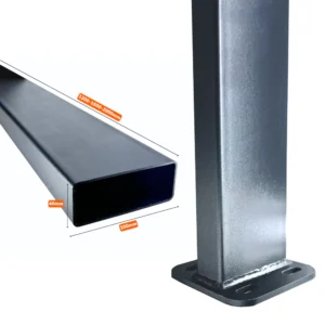 Pilon cu talpa sudata, mat 100x40 Gri Antracit RAL7016, 1,2m înălțime