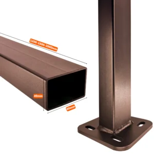 Pilon cu talpa sudata, mat Maro 60x40 RAL8017, 1,2m înălțime