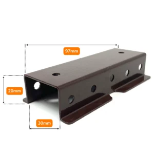 Prelungitor Țeavă Maro RAL8017 30mm x 20mm x 97mm, 1mm grosime