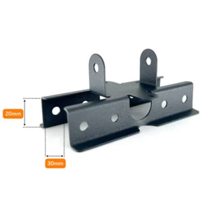 Suport Țeavă Gri Grafit ral7016 30x20mm 1mm grosime