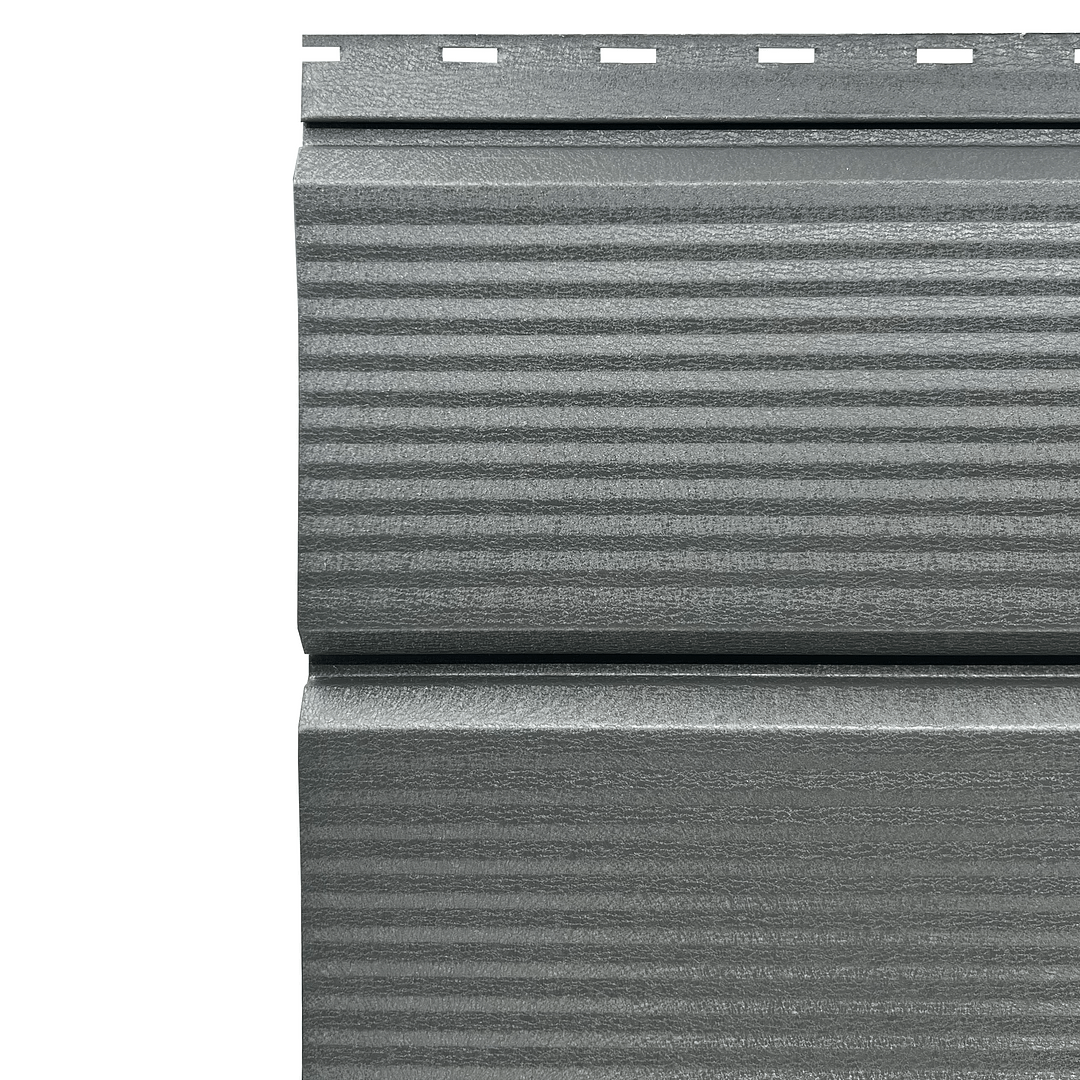 Lambriu Metalic Venus Striat 0,45mm, culoare spate Gri Închis, culoare fata Gri Grafit Ral7024 260x2500mm - imagine 3